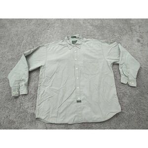 Vintage Dockers Button Up Shirt Mens Large Gray 100% Cotton Made in‎ Philippines